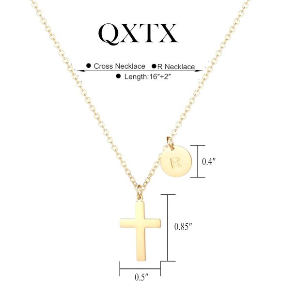 Personalized 18K Gold Plated Cross Necklace - Gift for Women’s Special Moments - Picture 2 of 7